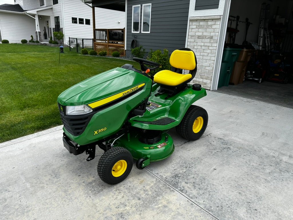 John Deere riding lawn mower